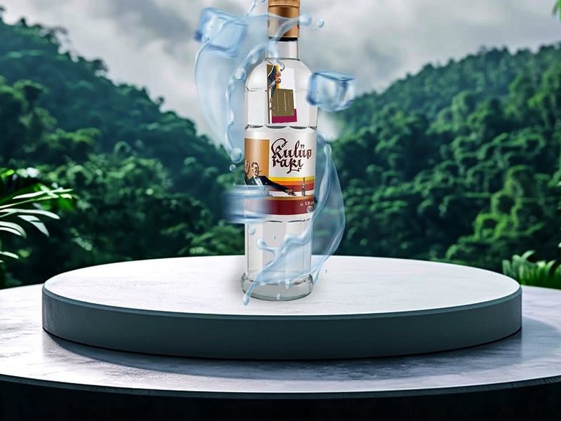 Rakı şişesi için boyun etiketi