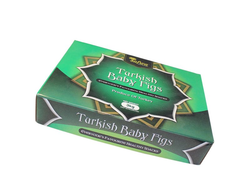 Kuru incir için baskılı karton kutu