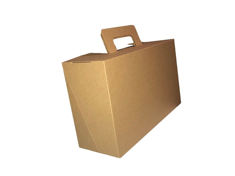 Taşıma saplı kraft karton kutu